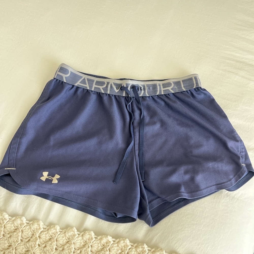 Under Armour Blue Athletic Shorts with Elastic Waistband
